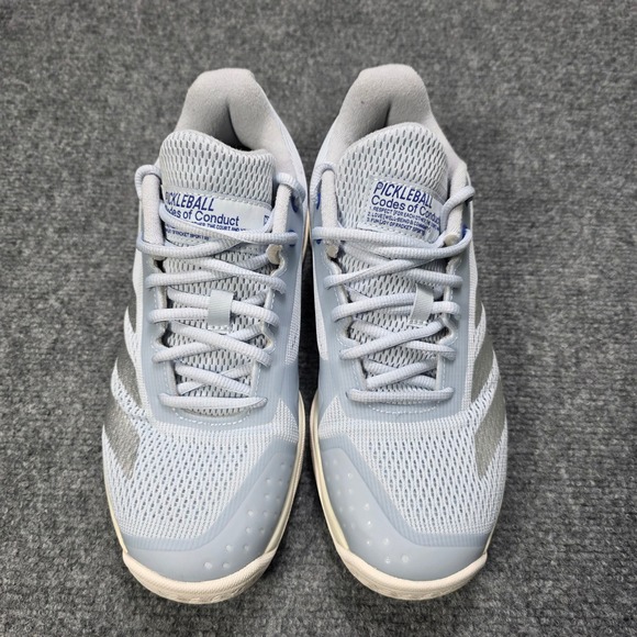 Adidas Pickleball Shoes Womens Grey Blue Silver Court Sneaker Gamecourt 2 JQ3248 - Picture 3 of 10